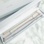 DIAMOND LINK NECKLACE & BRACELET SET - KING ME Custom Jewelry by PG