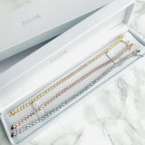 DIAMOND LINK NECKLACE & BRACELET SET - KING ME Custom Jewelry by PG