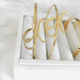 INITIAL HOOP EARRINGS - KING ME Custom Jewelry by PG